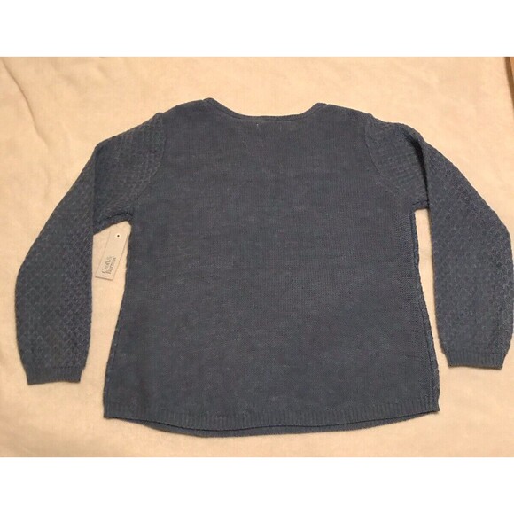 Croft & Barrow Soft Sweater Pull Over boat neck Style P2XL Long Sleeve Blue New - Picture 7 of 10